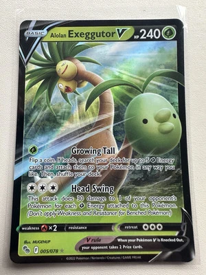 Alolan Exeggutor V 005/078 - Holo - Ultra Rare - Pokémon GO - Pokémon TCG - Image 1 of 2
