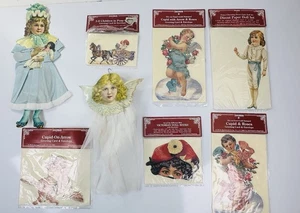 VTG Shackman  Diecut Angel Christmas Ornaments Cupid Paper Doll some new! - Picture 1 of 8