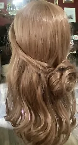 deifor long brown wavy wig with braid updo removable bun - Picture 1 of 3