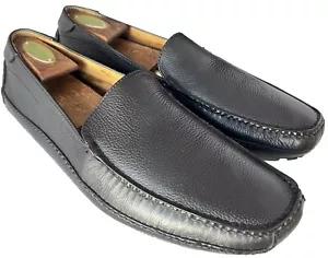 Cole Haan Pebbled Leather Moccasin Loafers US 10M Black - Picture 1 of 14