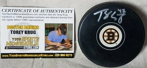 Torey Krug Boston Bruins Authentic Signed Autographed Hockey Puck COA by YSMS - Picture 1 of 5