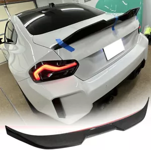 Se adapta a BMW G42 G87 M2 220i 230i 2022-23 maletero trasero de carbono real alerón ala trasera - Imagen 1 de 18