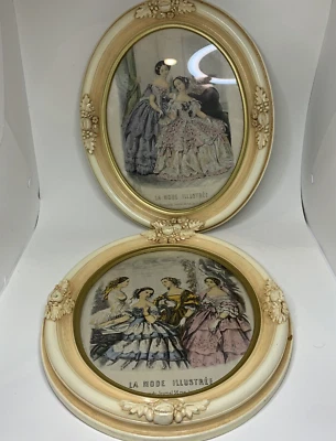 2 bellotas talladas victorianas ovaladas de madera La Mode niñas 12,5 pulgadas Foto 1 de 4