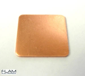 Dissipateur thermique pad 100% Cuivre 15 x 15 x 1 mm / Pad 100% Copper Heatsink - Zdjęcie 1 z 2