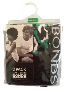 BNIP Boys Sz 10 - 12 Pack of 2 Bonds Brand 100% Cotton Classic Briefs Underpants - Picture 1 of 1