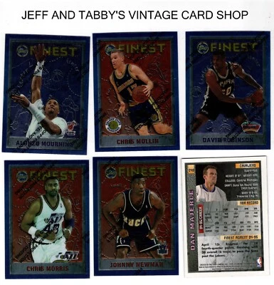 1995-96 Topps Finest Basketball Cards / SEE DROP DOWN MENU 4 card U will receive - Image 1 of 4