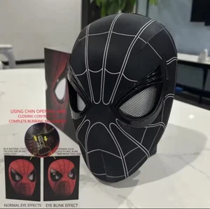 Spider-Man Mask Moving Arachnid Eyes Chin Control Eyes Helmet Masks Props Gift - Picture 1 of 2