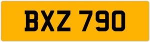 BXZ 790 B 3x3 DATUMSLOSES PRIVATES NUMMERNSCHILD BECK BRY BEN BOB BAZ BIL BAS BON - Bild 1 von 1