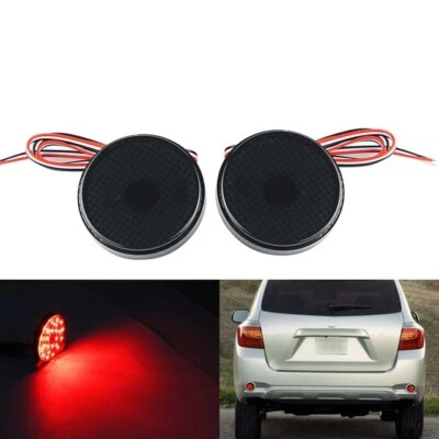 Smoke Lens LED Rear Bumper Reflector Stop Brake Light For 08-2013 Toyota Sequoia - Imagem 1 de 4