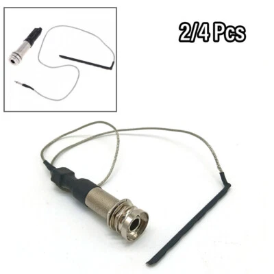 2/4 Pcs 1/4" Stereo End Pin Piezo Pickup Under Saddle Passive for Guitar Ukulele - Image 1 of 4