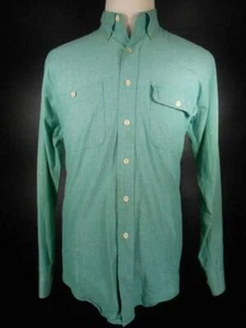Beautiful Men's Medium Ralph Lauren Chaps Green Long Sleeve Button-Down Shirt - Picture 1 of 5