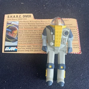 S.H.A.R.C. Diver SHARC 1984  G.I. Joe V1 Vintage Figure W/ Card - Picture 1 of 7