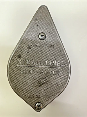 Irwin Straight-Line Chalk Line Reel Plumb Bob Metal Tool Vintage Made In USA - Image 1 of 4