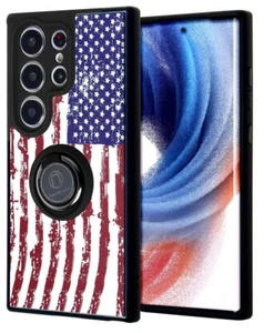 Custodia morbida posteriore rigida PC Samsung Galaxy S23 design ultra modello con supporto ad anello - Foto 1 di 4