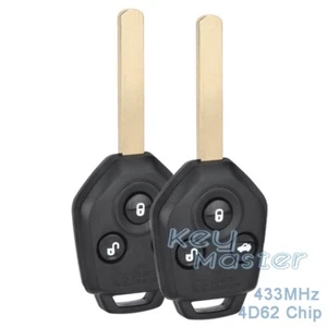 2x for Subaru Forester 2008 2009 2010 2011 2012 433MHz 4D62 Remote Car Key Fob - Picture 1 of 4