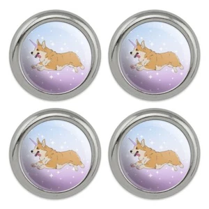 Unicorg Corgi Unicorn Metal Craft Sewing Novelty Buttons - Set of 4 - Imagen 1 de 4