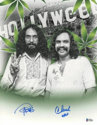 UP IN SMOKE TOMMY CHONG CHEECH MARIN SIGNED AUTOGRAPH 11X14 PHOTO BECKETT BAS 66 Cover