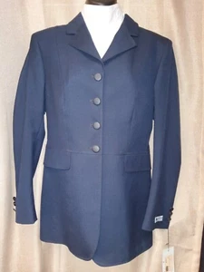 Abrigo de doma RJ Classics 4 botones Piaffe AZUL MARINO talla 10R Nuevo con etiquetas - Imagen 1 de 4