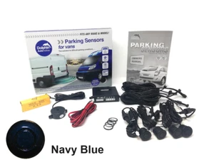 Dolphin Van Parking Sensors 4 Sensor Audio Rear Kit Park Reversing Navy Blue - Picture 1 of 8