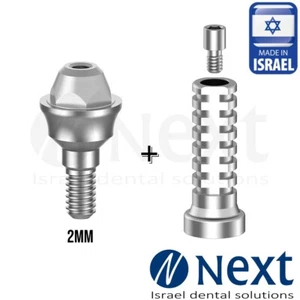 New Straight Multi Unit abutment attachment 2 mm titanium sleeve screw 1.4 mm - Picture 1 of 6