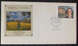 Columbia FDC Teresa Cuervo Borda, 1990 with booklet. - Picture 1 of 3