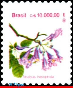 2272 BRAZIL 1992 FLOWERS, PLANTS, FLORA, CR$ 10000.00, RHM 693, MNH - Picture 1 of 2