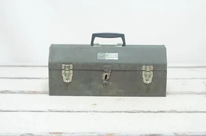 Vintage Waterloo Toolbox Removable Red Tray Vintage Tool Box Tackle Box - Picture 1 of 11