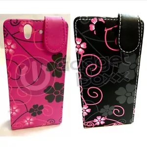 Case For Sony Xperia Z Swirl Flower Design Style Print Pu Leather Flip Cover - Picture 1 of 1