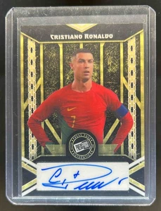2024 Foglia Collettiva Cristiano Ronaldo Press Pass Auto Super Prismatic Gold #1/1 - Foto 1 di 2