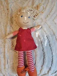 HABA Annelie 12" Bambola Morbida Peluche Capelli Biondi e Occhi Blu Vestito Reversibile - Foto 1 di 7