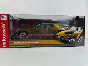 Plymouth Roadrunner 1971 verde 1:18 Auto World 1258 nuevo - Imagen 1 de 5