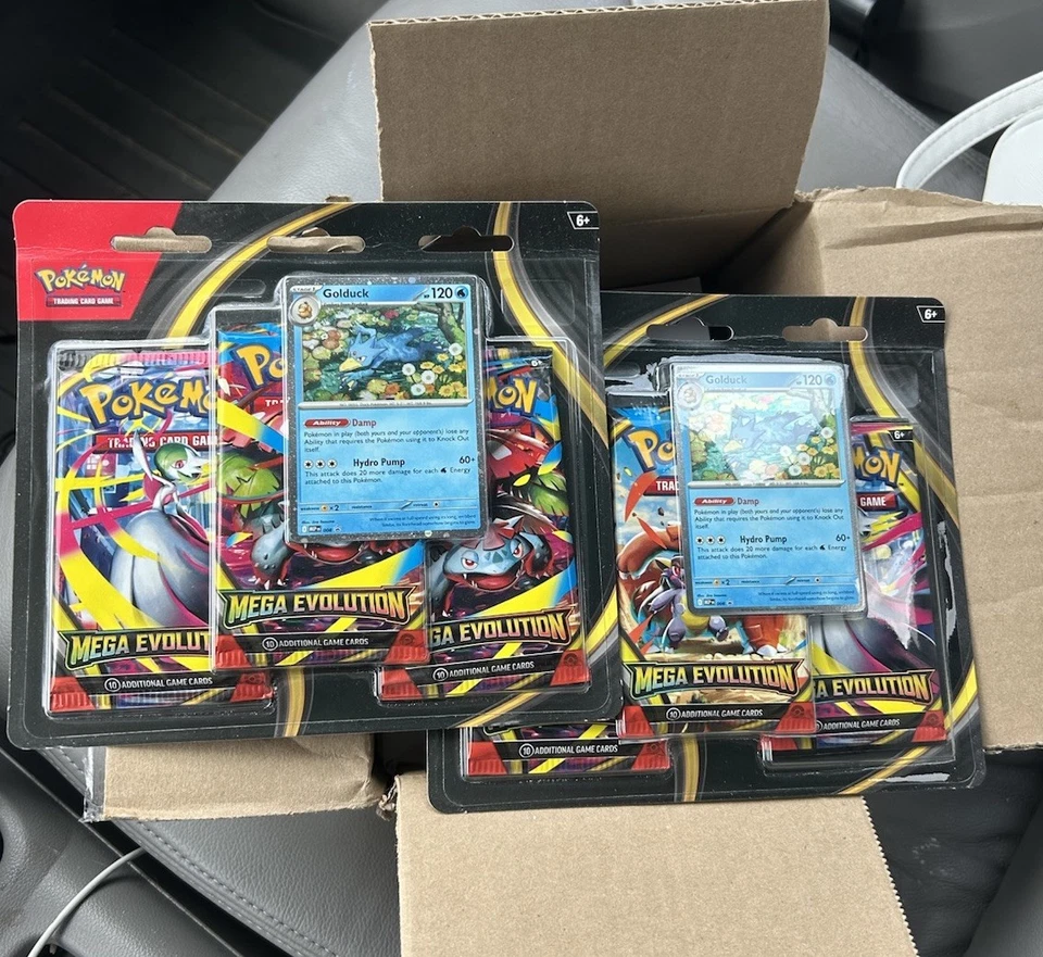 Pokemon Mega Evolution x 2 Base Set 3 Pack Blister Golduck Tcg - Image 1 of 1
