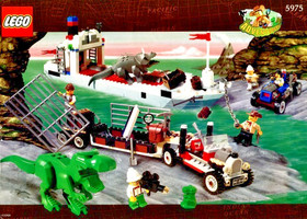 Lego 5975 Dino Island Adventurers T-Rex Transport, 100% Complete w/Instructions