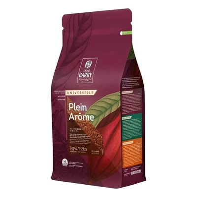 Cocoa Barry Plein Arome Cocoa Powder 1kg,  NEW & Factory Sealed, FREE Fast Post - Image 1 of 4