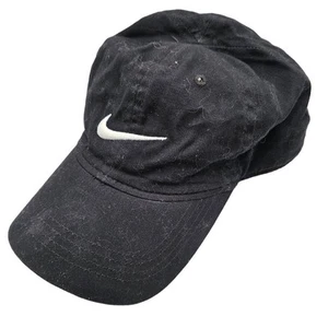 Nike Boys Sz 4-7 Classic Baseball Hat Cap Black White - Picture 1 of 4