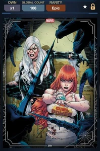 Topps Marvel Collect DIGITAL EPIC Spider-Man Collection 25 Black Cat & Mary Jane - Picture 1 of 2