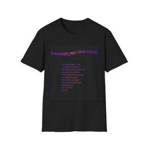 Channeling God Head Unisex Softstyle T-Shirt, Spirituelles Tee, Meditation [...] - Bild 1 von 7