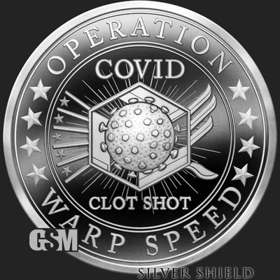 2025 - OPERATION WARP SPEED - 1 oz .999 Fine Silver Shield Proof  MICROMINTAGE - Image 1 of 4