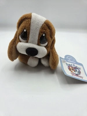 Vintage Applause Sad Sam Basset Hound Sad Eyes  Laying Beanbag Toy 6" - Image 1 of 4