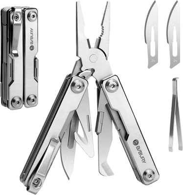 BIBURY Mini Multitool Zange Glasbrecher Gurtschneider Outdoor Werkzeug - Bild 1 von 4