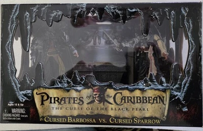 Cursed Barbosa & Jack Sparrow 2006 Piratas del Caribe NECA nuevo paquete de 2 cajas Foto 1 de 4