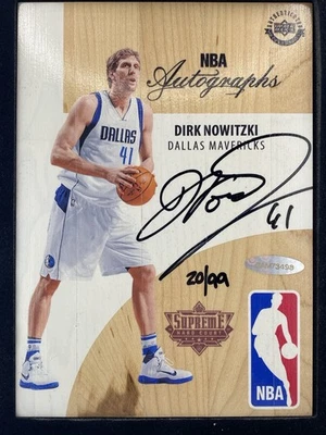 2016-17 UDA Supreme Hard Court Dirk Nowitzki On-Card Auto /99 MAVS On-court Auto - Image 1 of 4