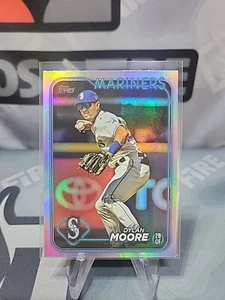2024 Topps Series 2 Dylan Moore #441 SILVER Foil Seattle Mariners - Picture 1 of 2