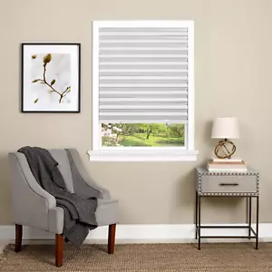 Cordless Room Darkening Temporary Pleated Vinyl Window Shades - 36 Inch Width, 7 - Picture 1 of 9