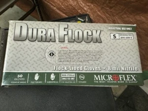 Microflex DFK608S Dura Flock Nitrilhandschuhe kleine Box mit 50 - Bild 1 von 2