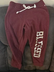 Girls Sweat Pants, Blessed, Burgundy/red & Black Sweatshirt, Both Size 7/8 - Picture 1 of 5