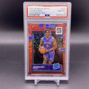 PSA 10 - #/75! 🚨2023 Donruss Optic Jalen Duren RC Red Rated Rookie Pistons #227 - Picture 1 of 3