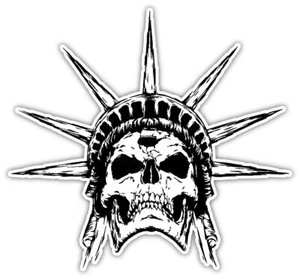 Liberty Skull USA Patriotic Sticker Decal Laptop Wall Car Truck Laptop - Picture 1 of 2