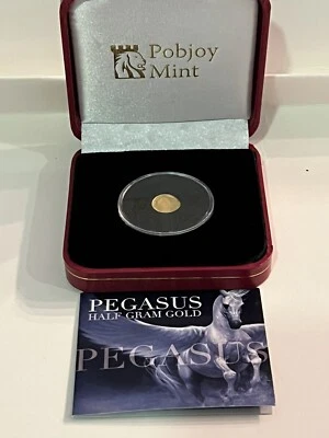 Half Gram 999.9 GOLD COIN. PEGASUS. FROM THE BRITISH VIRGIN ISL. ONLY 199 MINTED - Image 1 of 4