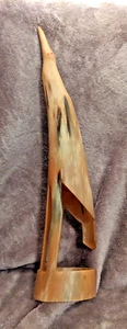 Vintage Water Buffalo Horn Hand Carved Bird Crane Besmo Africa Statue Kenya - Picture 1 of 6